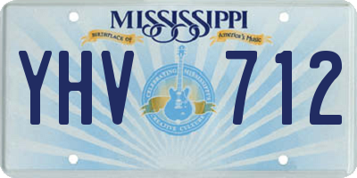 MS license plate YHV712