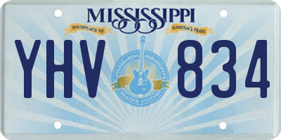 MS license plate YHV834