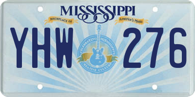 MS license plate YHW276