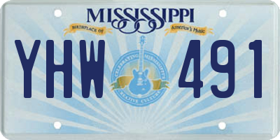 MS license plate YHW491