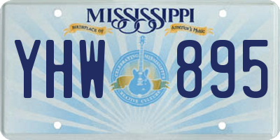 MS license plate YHW895