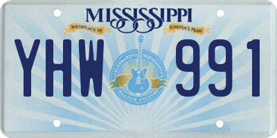 MS license plate YHW991