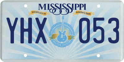 MS license plate YHX053