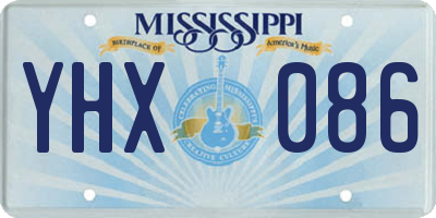 MS license plate YHX086