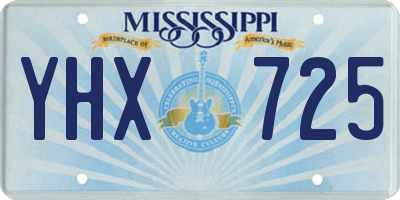 MS license plate YHX725