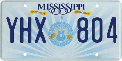 MS license plate YHX804