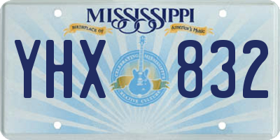 MS license plate YHX832