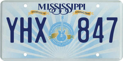 MS license plate YHX847