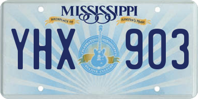 MS license plate YHX903