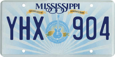 MS license plate YHX904