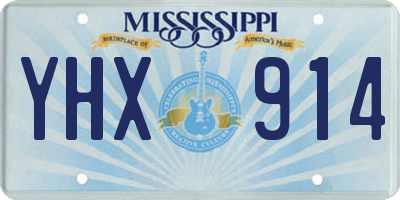 MS license plate YHX914