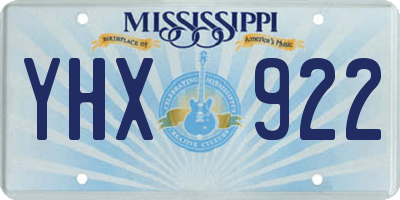 MS license plate YHX922