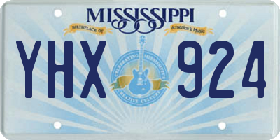 MS license plate YHX924