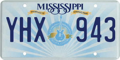 MS license plate YHX943