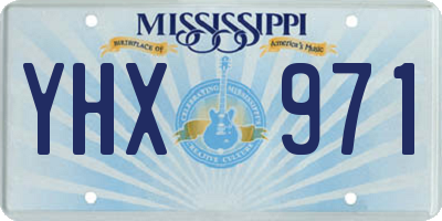 MS license plate YHX971