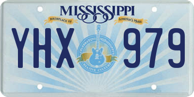 MS license plate YHX979