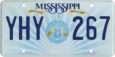 MS license plate YHY267
