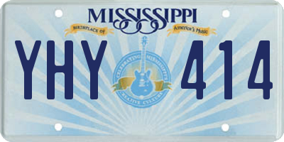 MS license plate YHY414