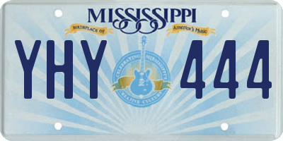 MS license plate YHY444