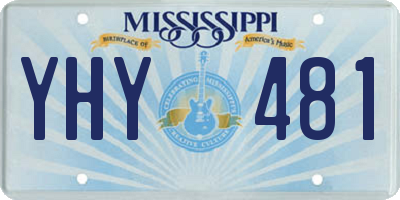 MS license plate YHY481
