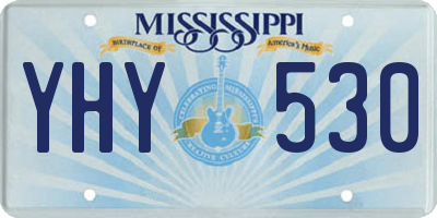 MS license plate YHY530