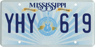 MS license plate YHY619