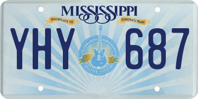 MS license plate YHY687