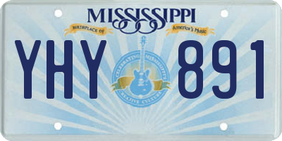 MS license plate YHY891
