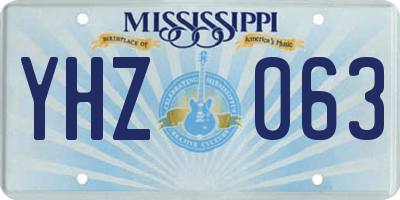 MS license plate YHZ063