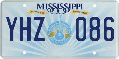 MS license plate YHZ086