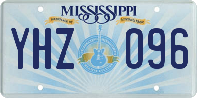 MS license plate YHZ096