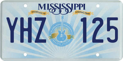 MS license plate YHZ125
