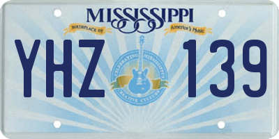 MS license plate YHZ139