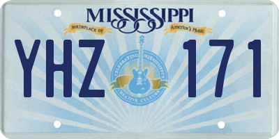 MS license plate YHZ171