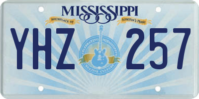 MS license plate YHZ257