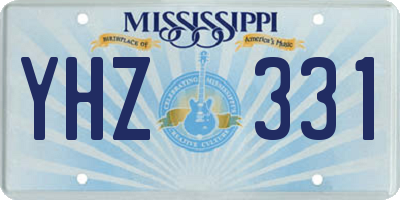 MS license plate YHZ331