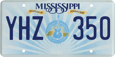 MS license plate YHZ350