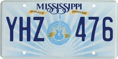 MS license plate YHZ476