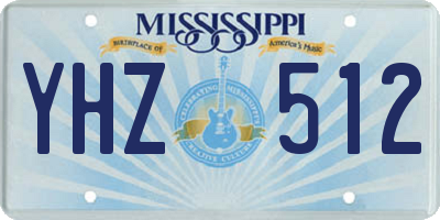 MS license plate YHZ512
