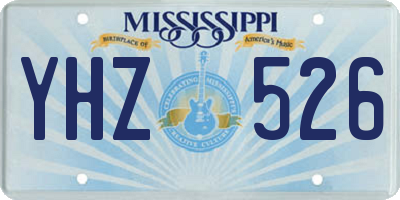 MS license plate YHZ526