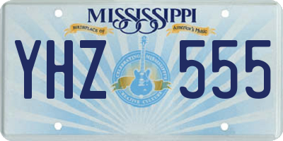 MS license plate YHZ555