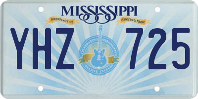MS license plate YHZ725