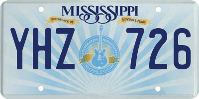 MS license plate YHZ726