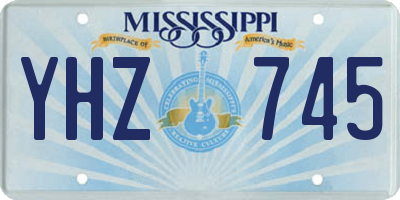 MS license plate YHZ745