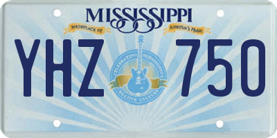 MS license plate YHZ750