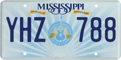 MS license plate YHZ788
