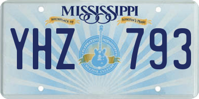 MS license plate YHZ793