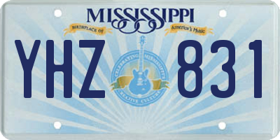 MS license plate YHZ831