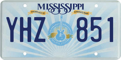 MS license plate YHZ851