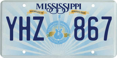 MS license plate YHZ867